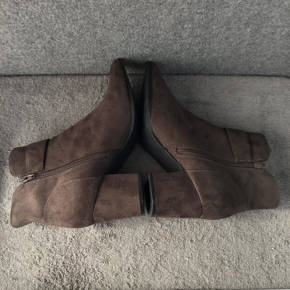 Liz Claiborne Cornelia Pointed Toe Ankle Boot Sz 10 M Chocolate Brown EUC - Picture 3 of 11